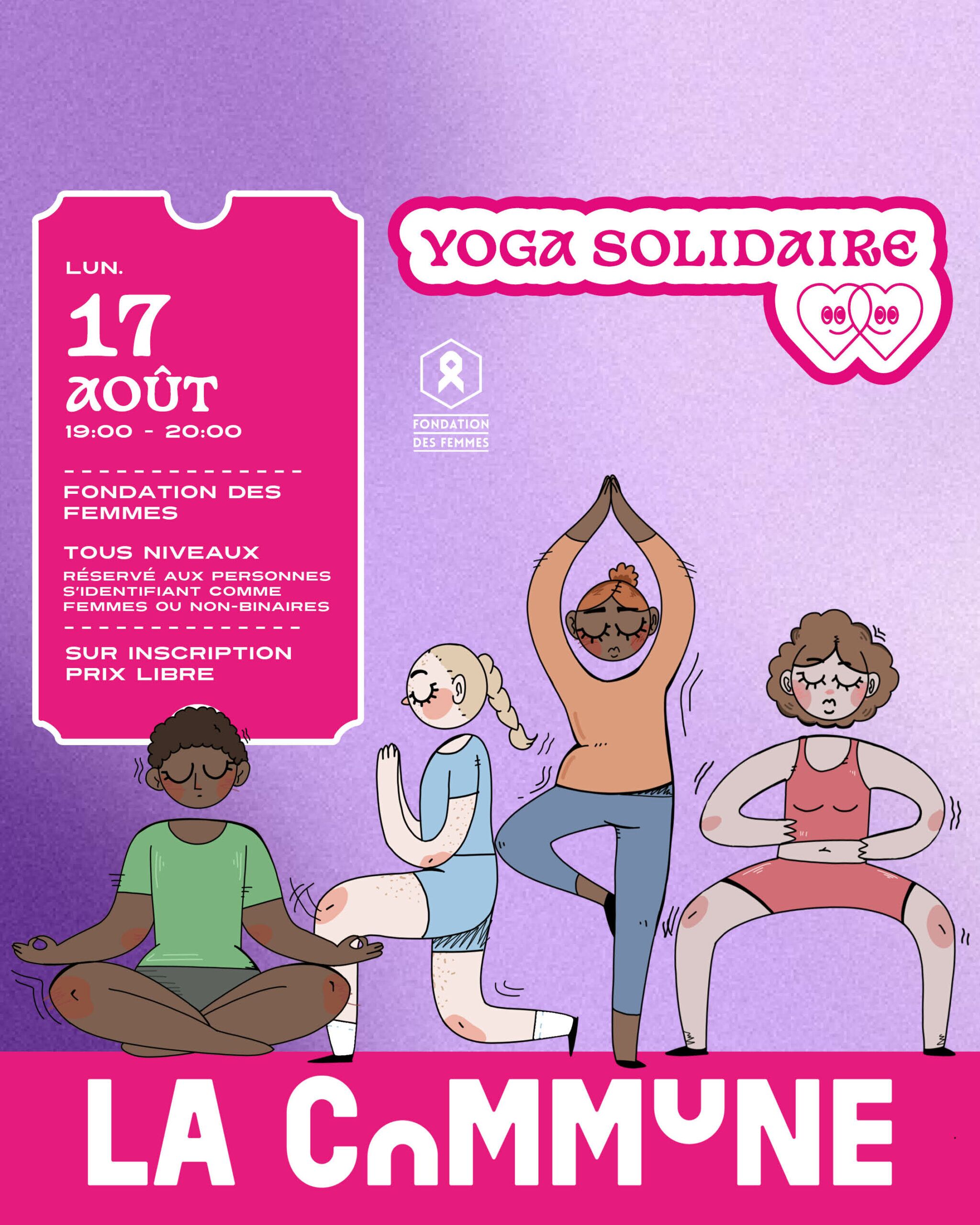 Yoga Solidaire Lyon : cours pour femmes et personnes non-binaires
