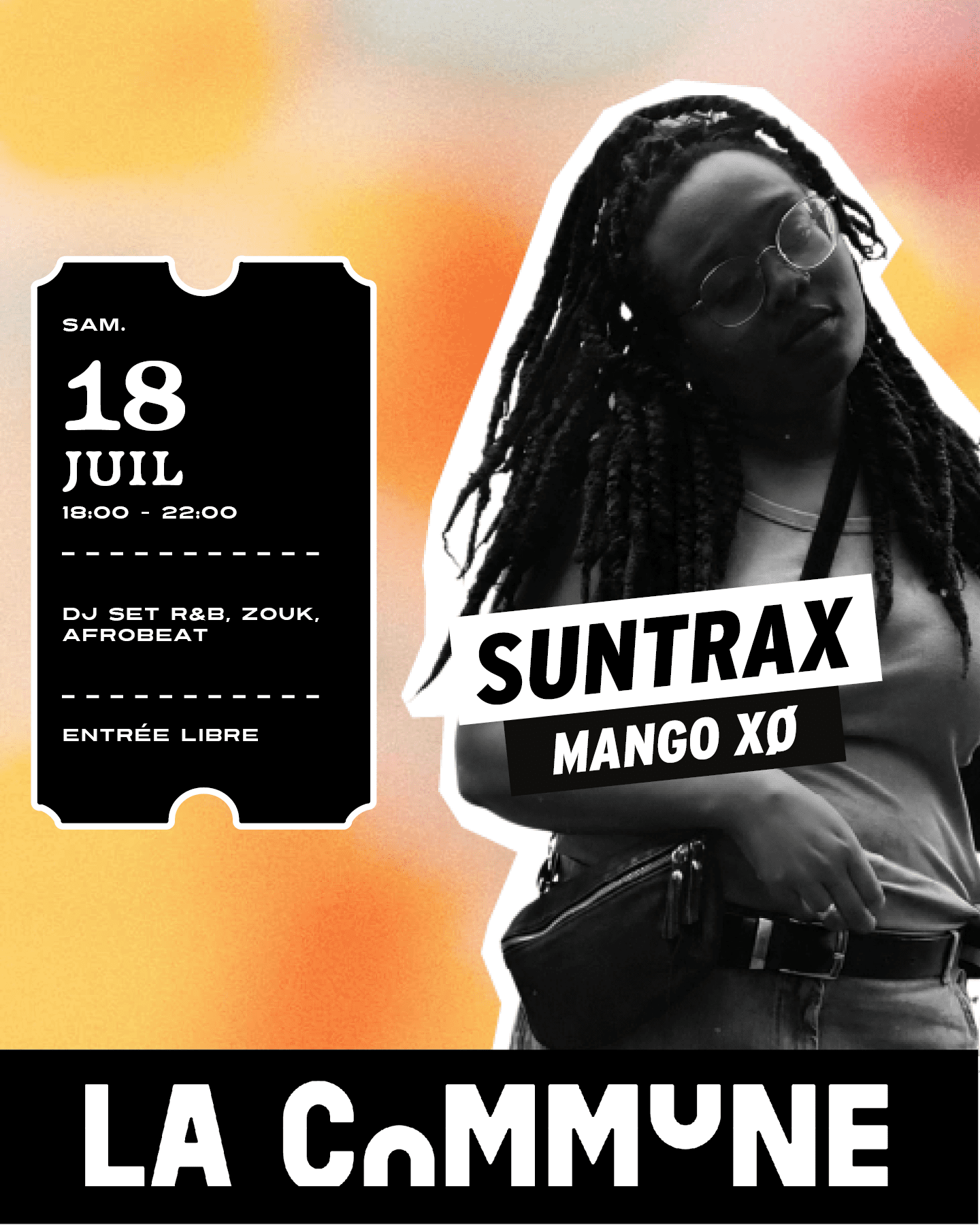 Suntrax x Mango XO : DJ set R&B, Afrobeat, Zouk et Pop !